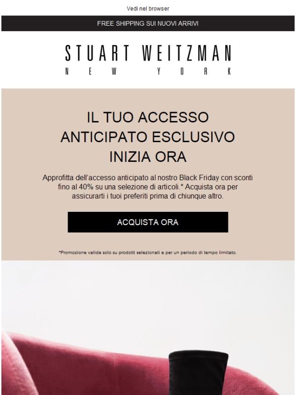 Accesso Anticipato al Black Friday: fino al 40% di sconto