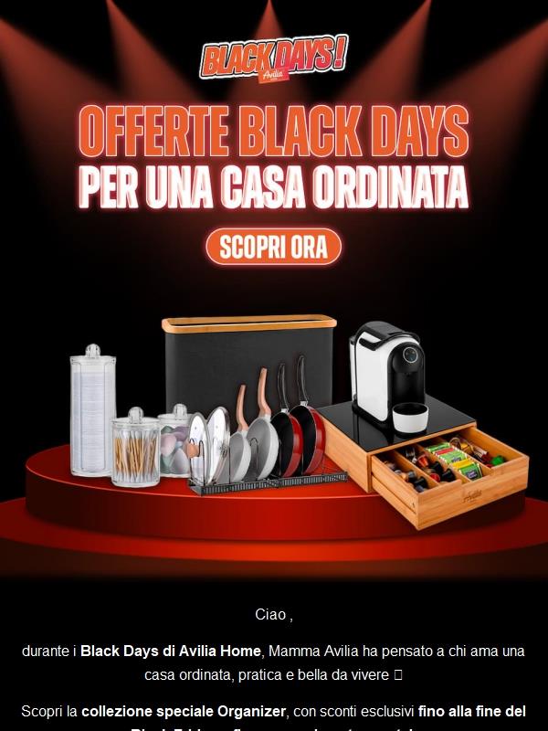 Ciao, Mamma Avilia ti aiuta a mettere ordine… con i Black Days! 🖤✨