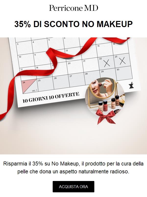 Solo per 24 ore: 35% di sconto su No Makeup