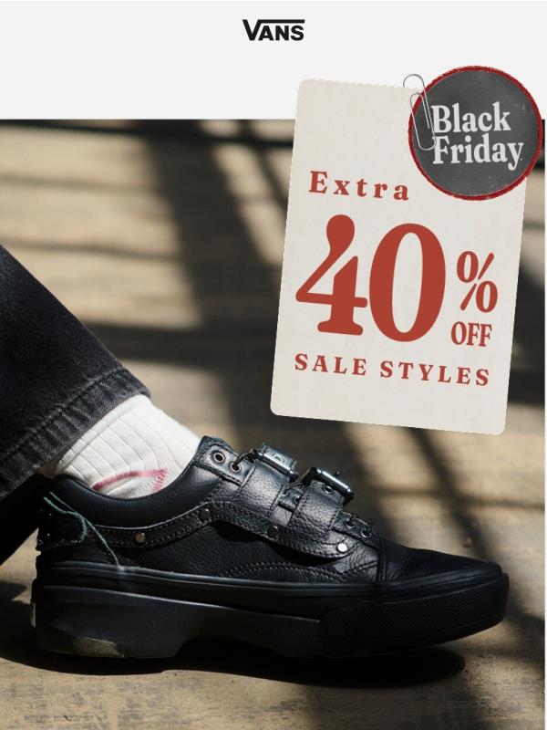 Extra 40% off sale styles for Black Friday