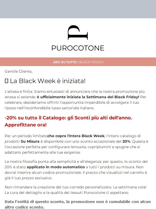 La Settimana del Black Friday è cominciata! Approfittane ora.
