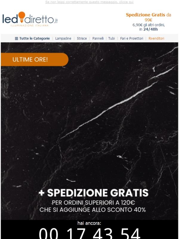 ULTIME ORE ⏰ BLACK WEEK ⚫ -15% Extra-Sconto valido per pochi giorni