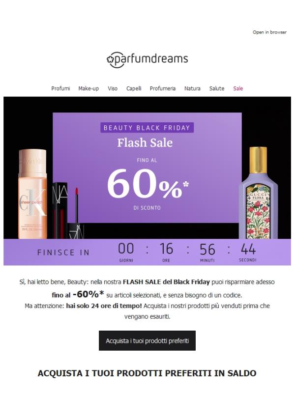 ⚡FLASH SALE: fino al 60% di sconto solo per OGGI