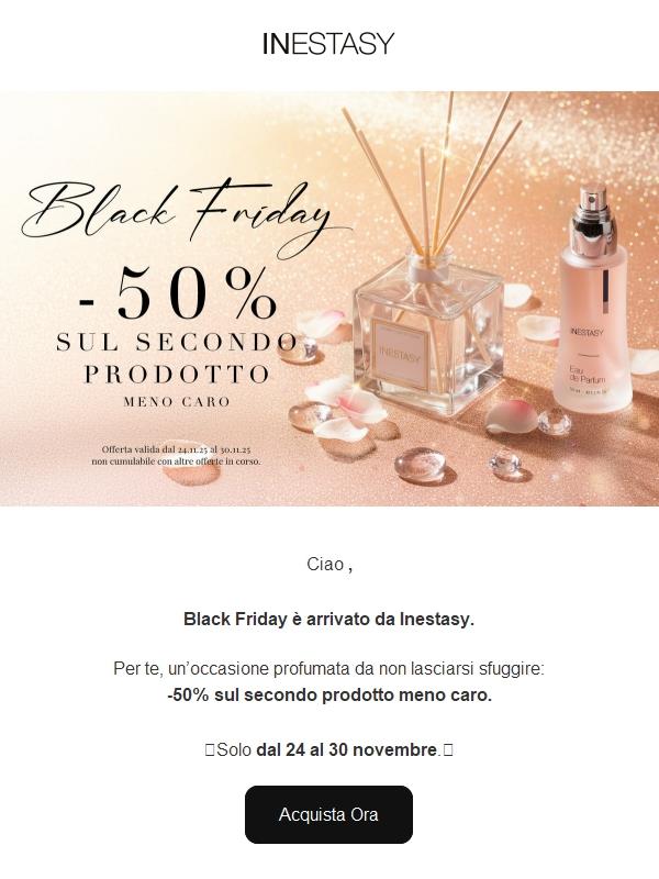 🖤✨ Black Friday Inestasy: -50% sul secondo prodotto! ✨🖤