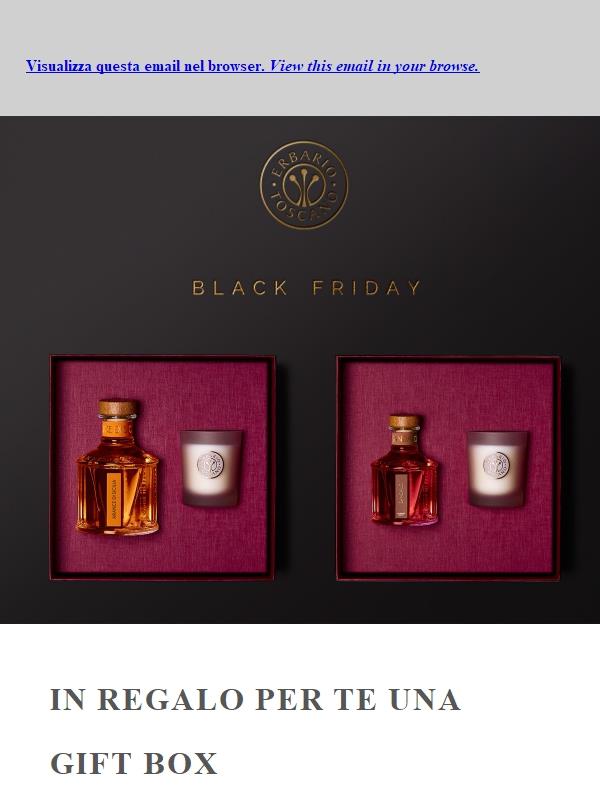 Black Friday: in regalo una Gift box
