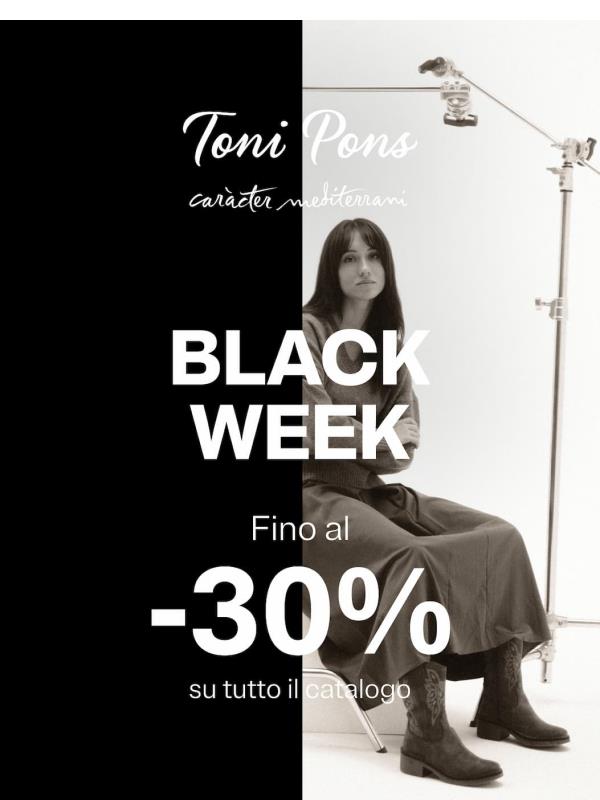 BLACK WEEK | Fino al 30% di sconto su tutto il catalogo 🖤