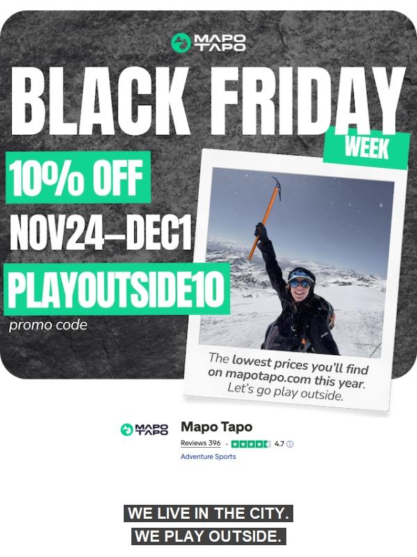 BLACK FRIDAY WEEK NOW! 💸🏔️