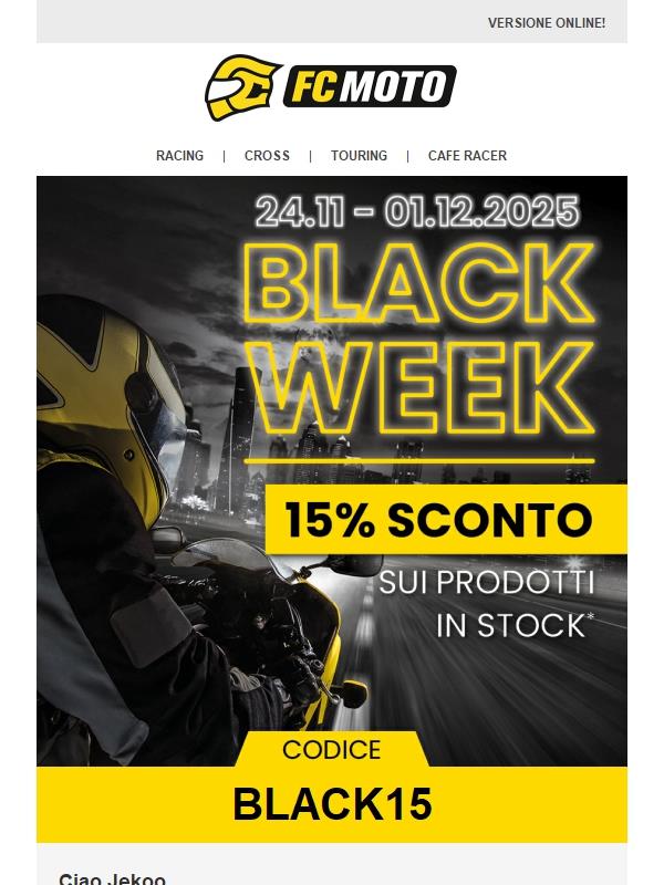 🖤 BLACK WEEK da FC-Moto