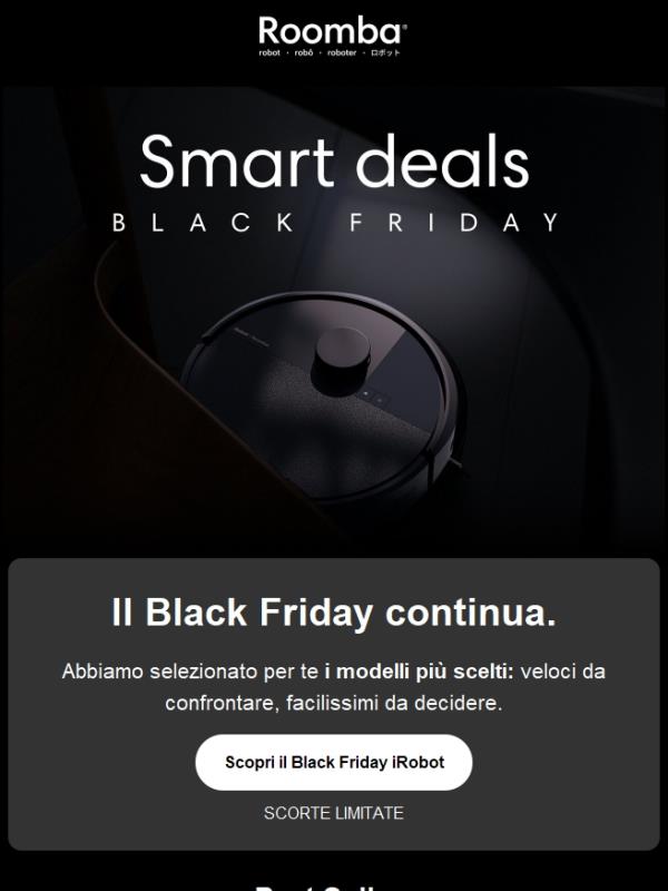 Top Roomba Black Friday: ecco i più desiderati 🖤
