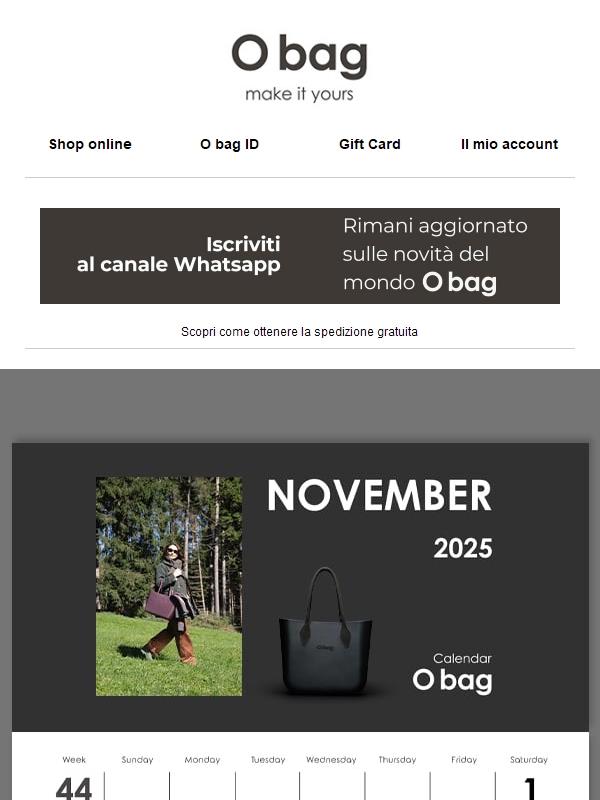 🖤 Black Week O bag – Dal 24 novembre -20% per tutti!