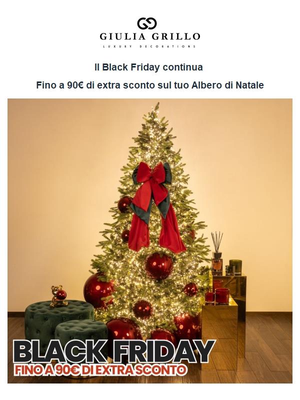 🎄 Il Black Friday continua: fino a 90€ di extra sconto.