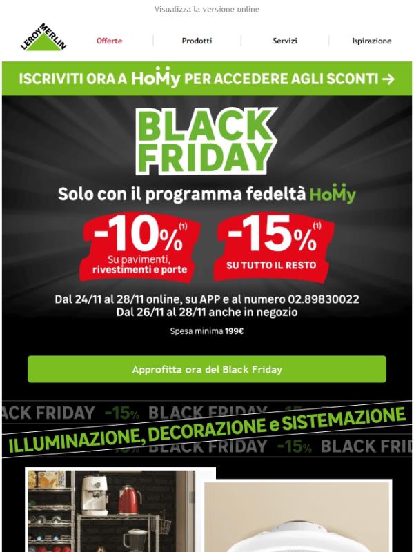 Black Friday: si comincia!