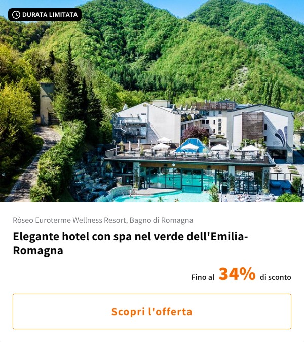 Elegante hotel con spa nel verde dell'Emilia-Romagna