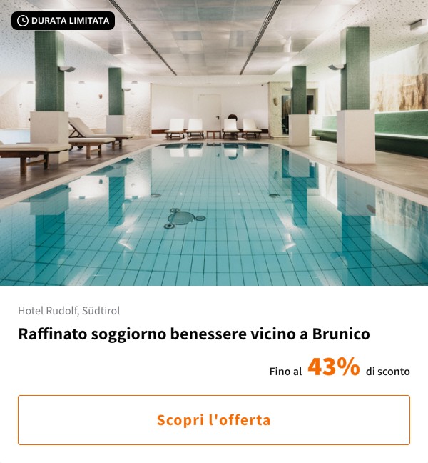 Raffinato soggiorno benessere vicino a Brunico