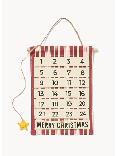 Calendario dell'avvento in tessuto