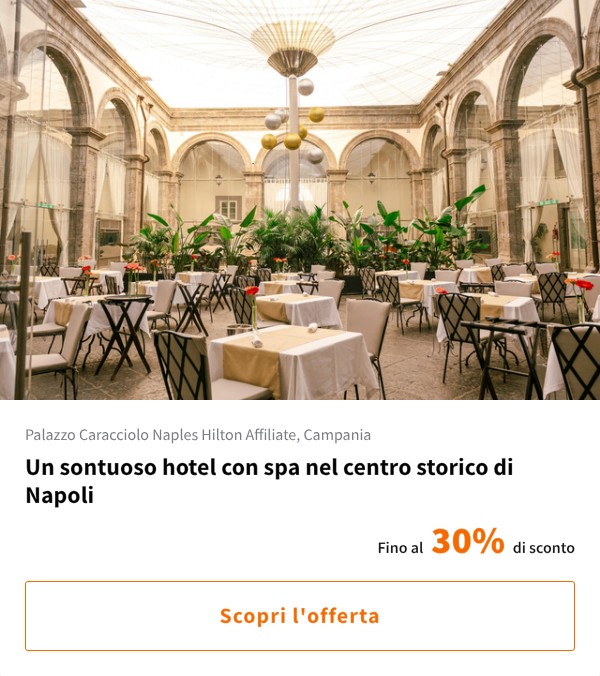 Un sontuoso hotel con spa nel centro storico di Napoli