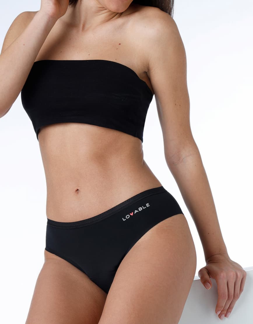 Slip da ciclo lavabile in microfibra con finiture invisibili per flusso abbondante