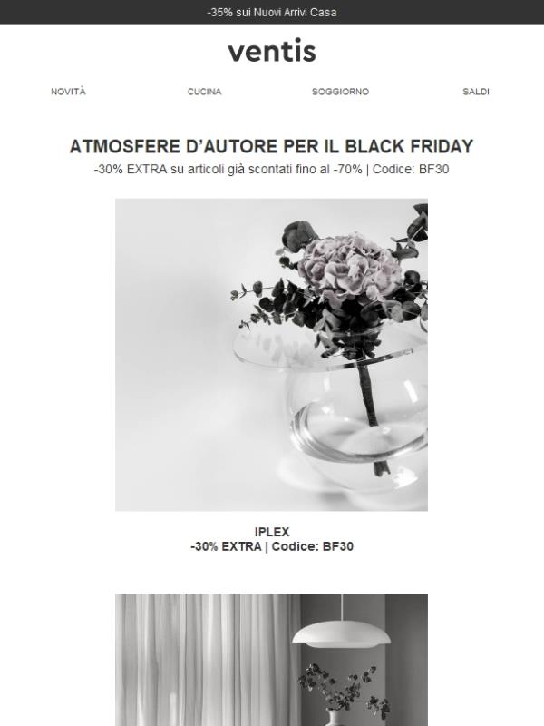 🖤 Sconti fino al -70% + EXTRA -30%