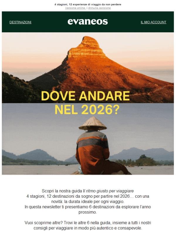 Dove andare nel 2026?