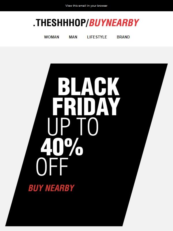 Black Friday - Up to 40% Off