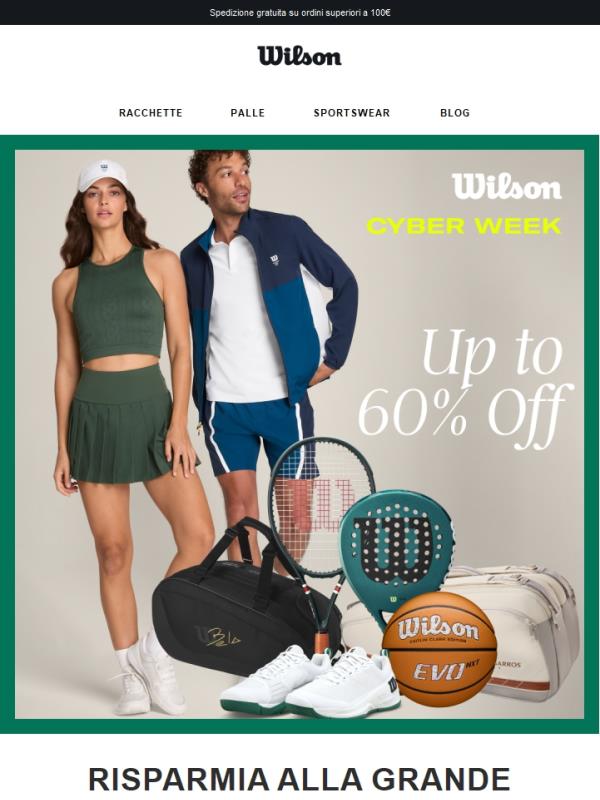 Cyber Week! Sconti fino al 60% dal 25 novembre al 3 dicembre