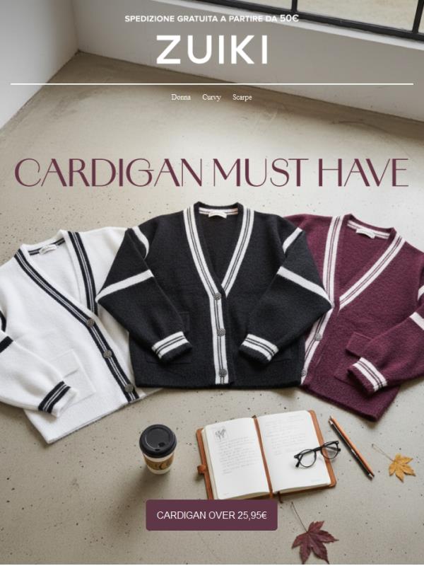 Cardigan da mettere subito