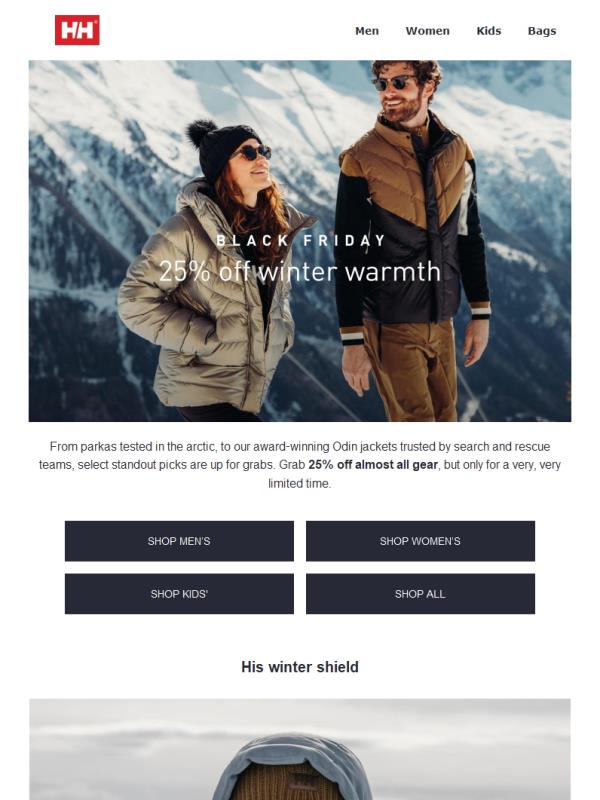 25% off almost every jacket