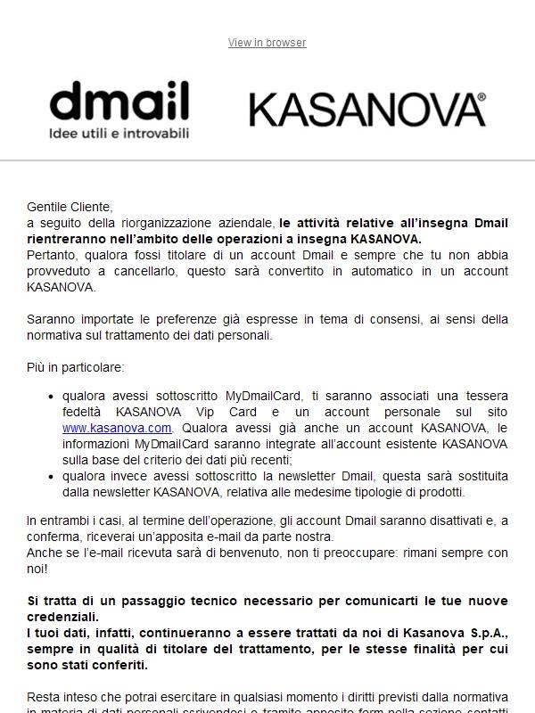 MyDmailCard diventa KASANOVA Club