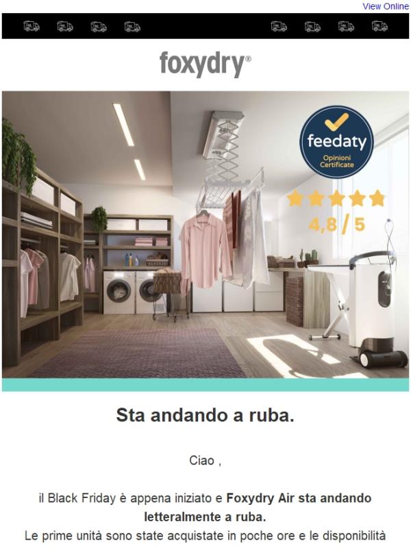 Foxydry Air sta andando a ruba 🖤