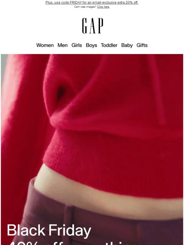 💙 GAP BLACK FRIDAY 💙 40% OFF EVERYTHING 💙 BIGGER DEALS @ 60% OFF