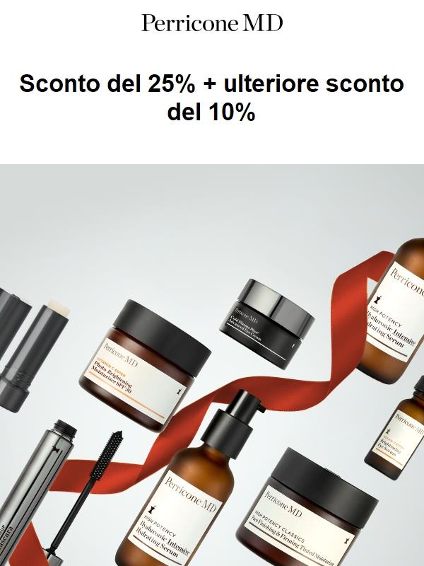 Esclusivamente via e-mail: sconto del 25% + ulteriore sconto del 10%