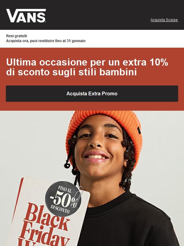 Ultimi momenti per Extra Promo sui capi bambini