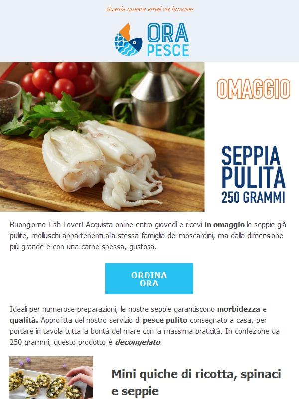 Buogiorno, Fish Lover! Fino al 27/11 la seppia pulita è in omaggio ⭐