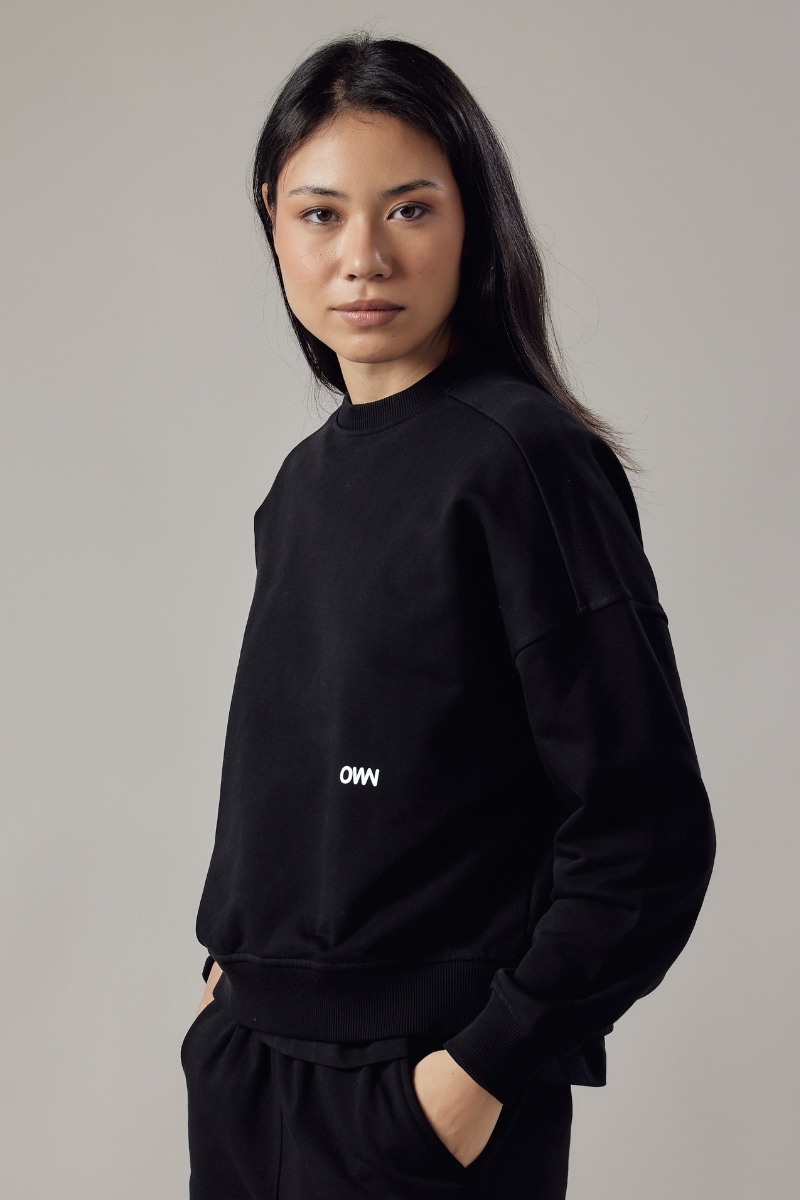 Felpa Girocollo Loose Fit Donna