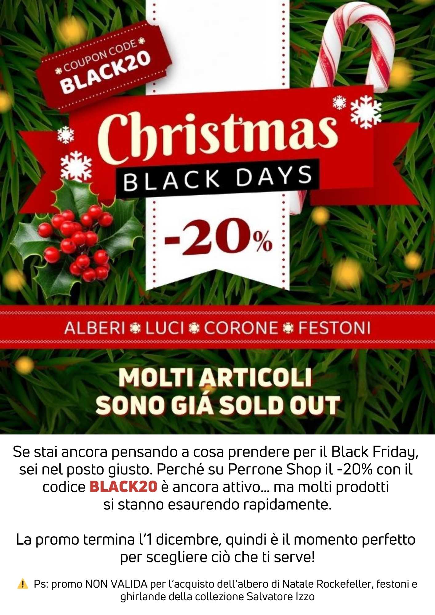 Back Friday -20% | Perrone Shop 