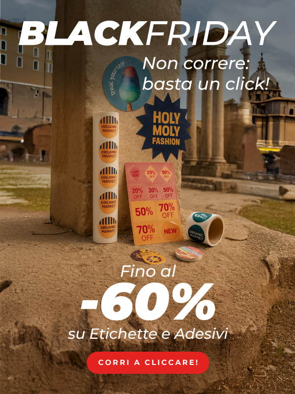 Fino al -60% su etichette e adesivi