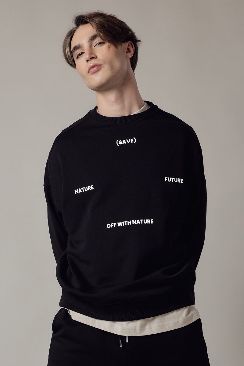 Felpa Girocollo Loose Fit Uomo