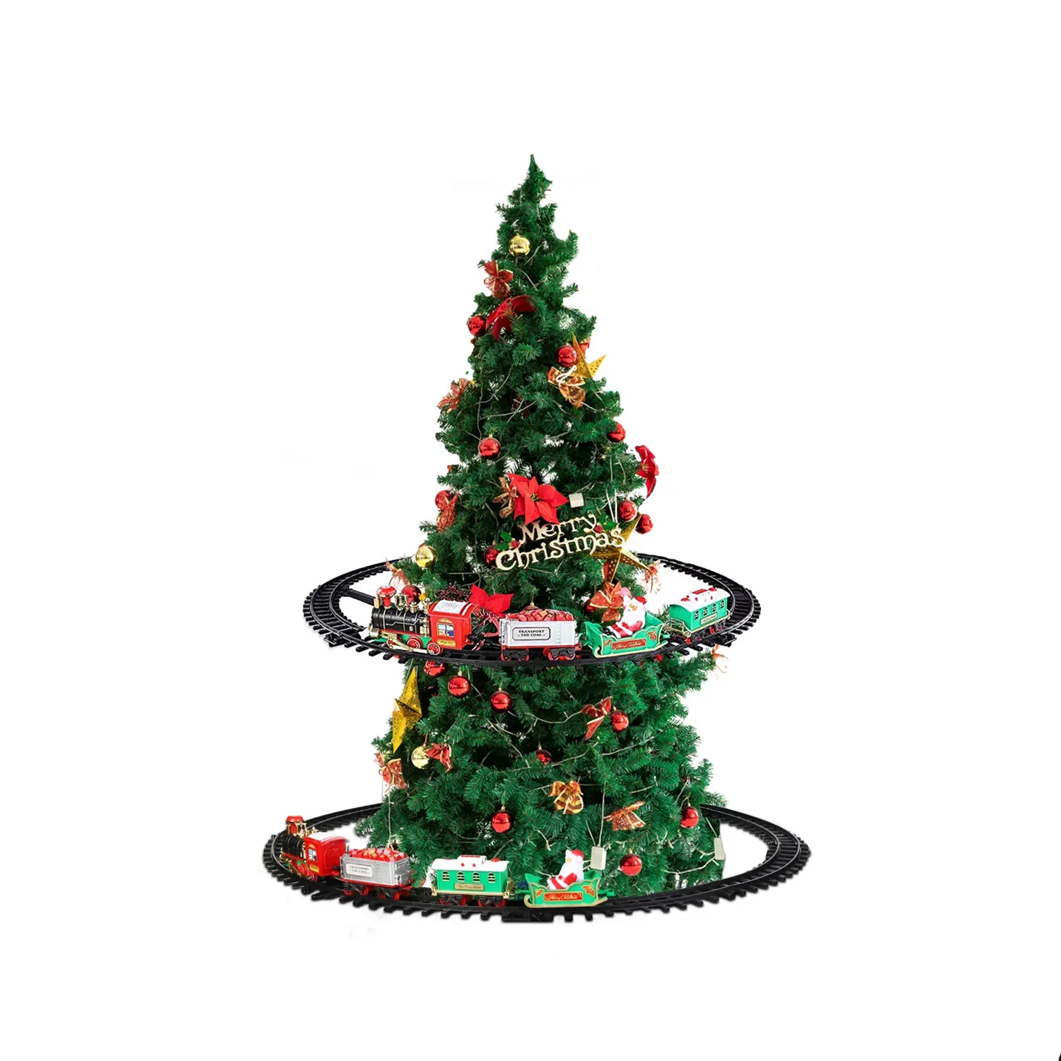 Image of Trenino Elettrico Natalizio Animato Con Luci E Suoni per Albero di Natale