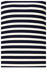 Maglia dal taglio aderente con righe, collo dolcevita e maniche lunghe