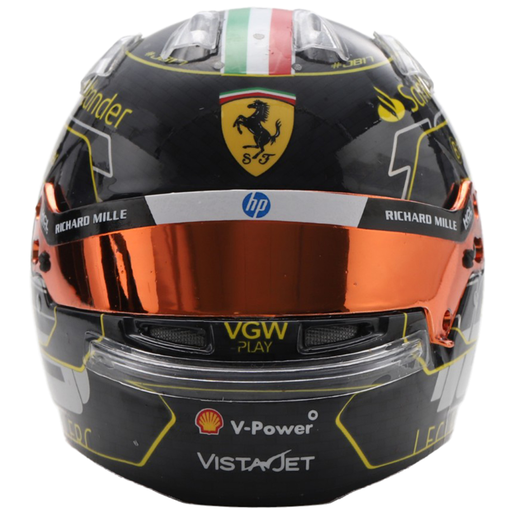 Scuderia Ferrari Charles LeClerc Casco modello 1:5 del campione del GP di Monza 2024