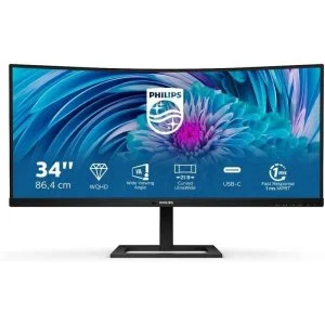 Monitor Philips E Line 346E2CUAE/00 34" UltraWide QHD+ 100Hz VA Curvo FreeSync Premium USB-C 1ms