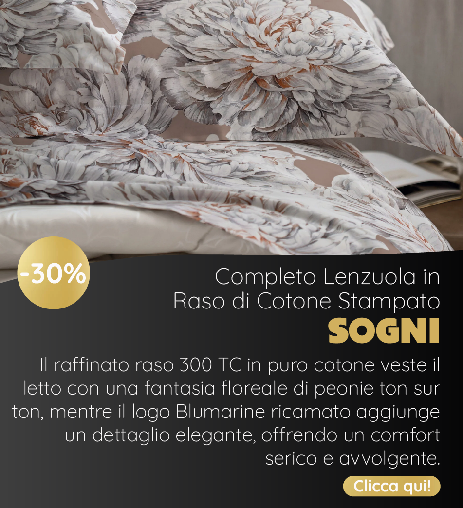 Completo Lenzuola in Raso di Cotone Stampato - Sogni