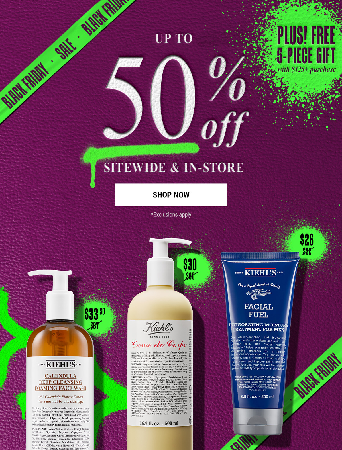 UP TO 50% off SITEWIDE & IN-STORE