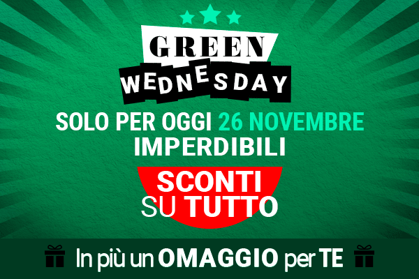 Solo per oggi - Imperdibili sconti su tutto il catalogo + omaggio!