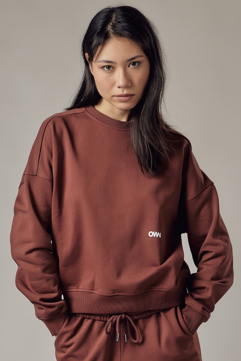 Felpa Girocollo Loose Fit Donna