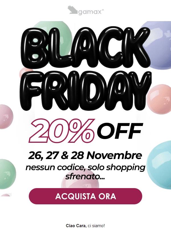 È PARTITO 🖤 -20% su tutto il sito