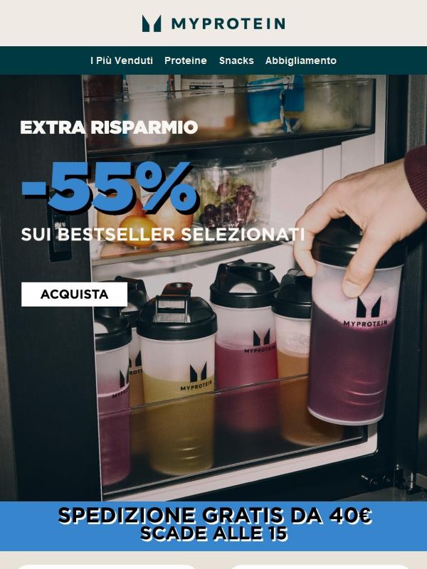 -55% sui Selezionati + Spedizione Gratis 🫢