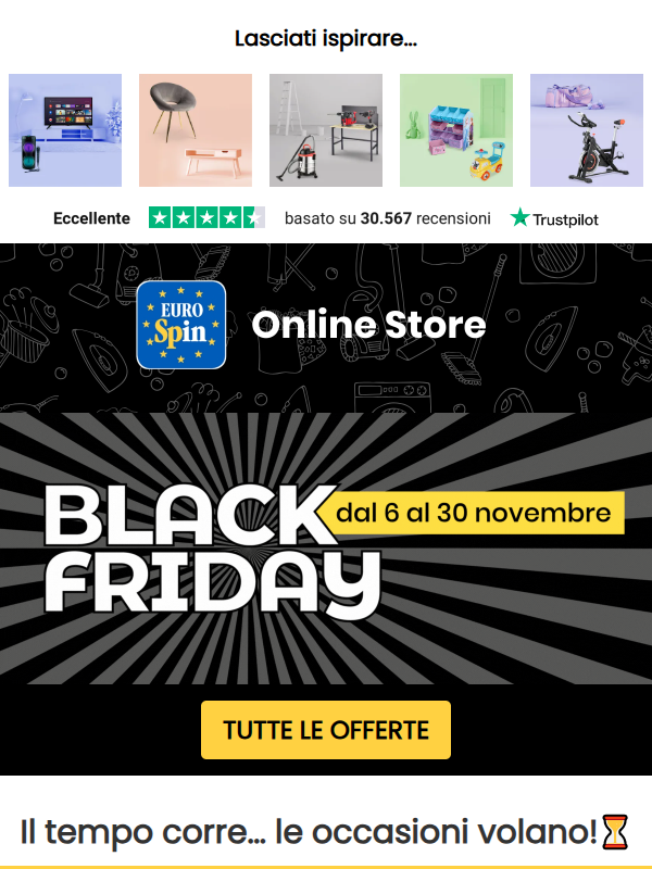 Il conto alla rovescia è iniziato! Ultime ore di Black Friday 🖤