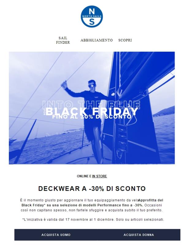 Deckwear: abbigliamento da vela a -30%