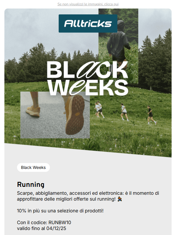 Black Weeks Running: i tuoi imperdibili al miglior prezzo!